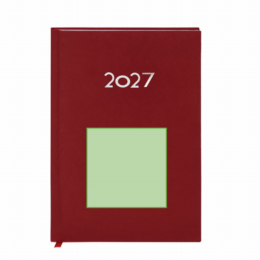 Branding diagram for Calendar notebook made of artificial leather, A5 Canek – Area 1