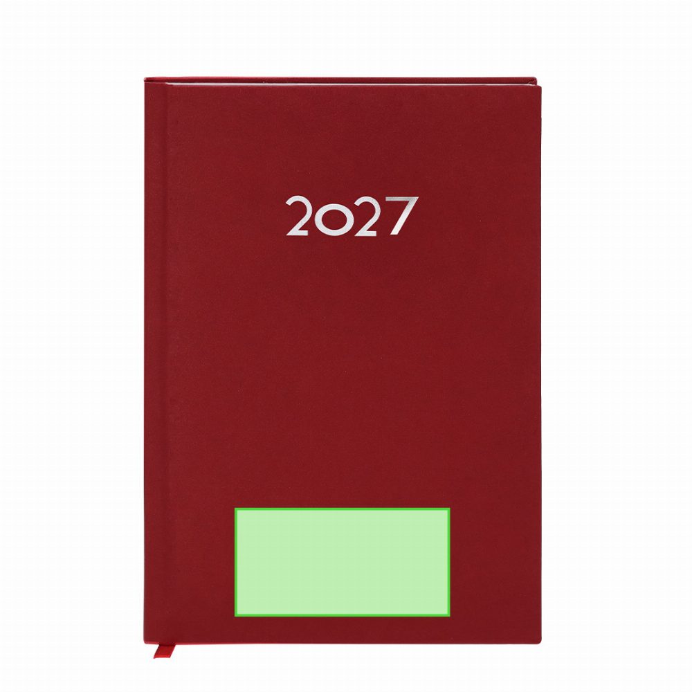 Branding diagram for Calendar notebook made of artificial leather, A5 Canek – Area 3