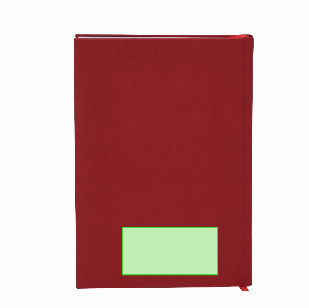 Branding diagram for Calendar notebook made of artificial leather, A5 Canek – Area 4