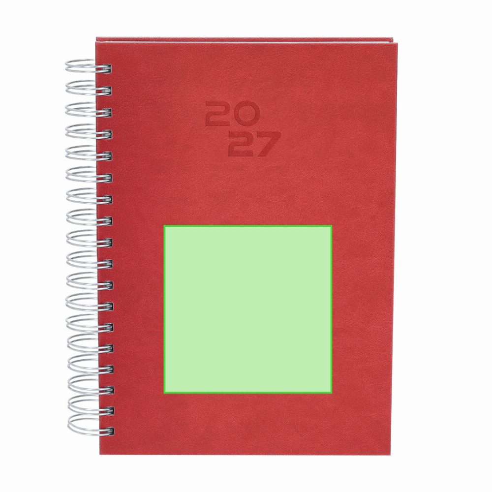 Branding diagram for Artificial leather notebook calendar Wayrux – Area 1
