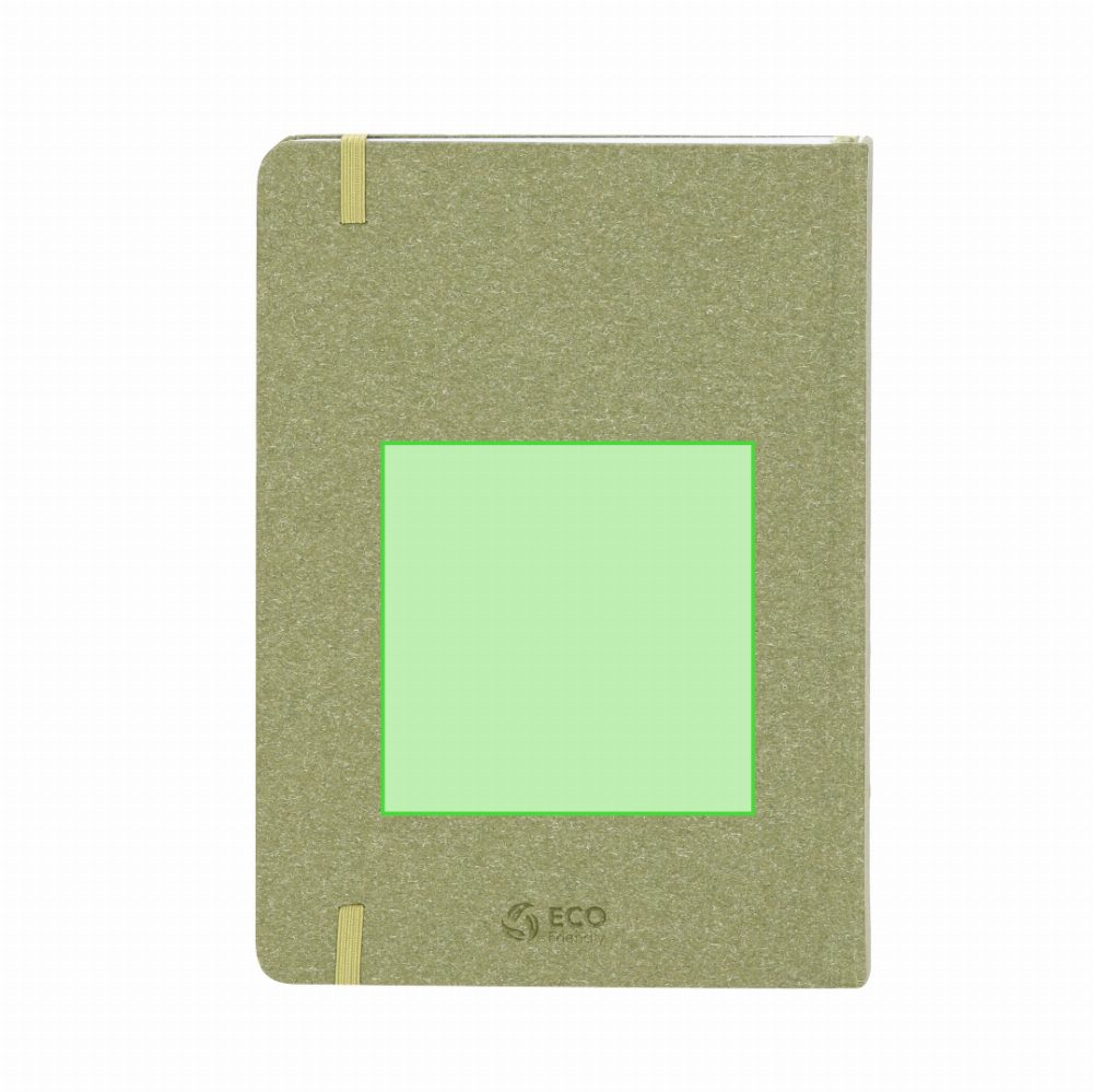 Branding diagram for Calendar notebook made of recycled cardboard, A5 Florian – Area 2