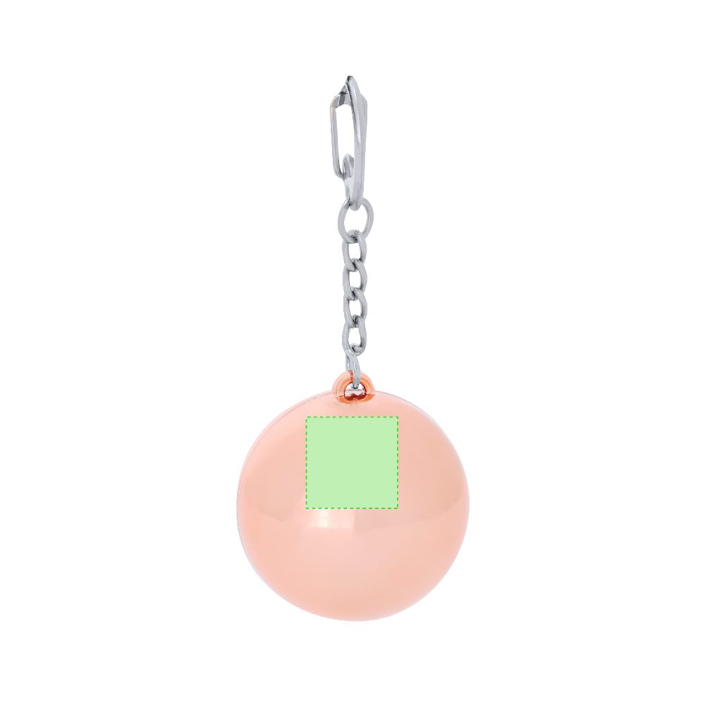 Branding diagram for Key rings with lip care Frissel – Area 1