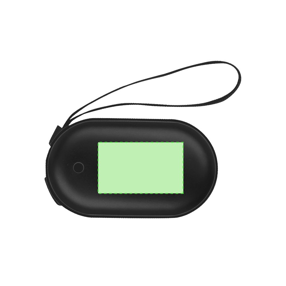 Branding diagram for Hand warmer with power bank made of aluminium, 4,000 mAh Geax – Area 3