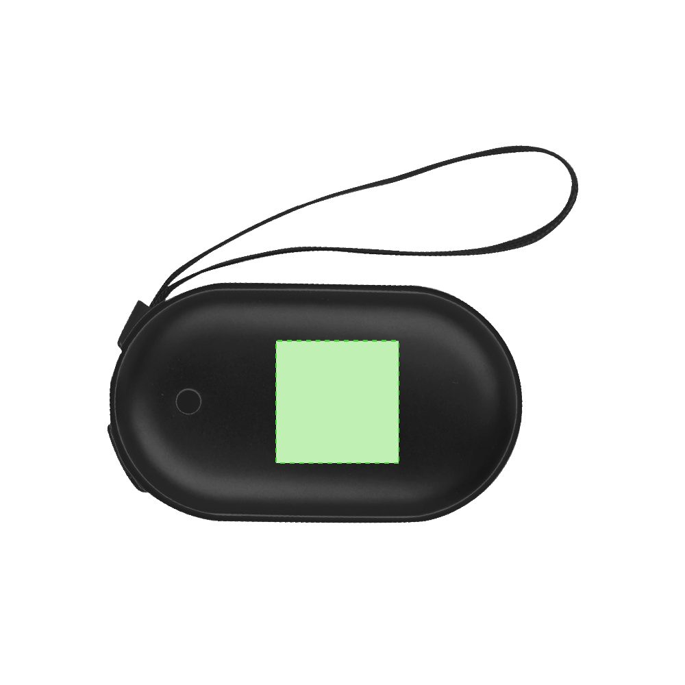 Branding diagram for Hand warmer with power bank made of aluminium, 4,000 mAh Geax – Area 2