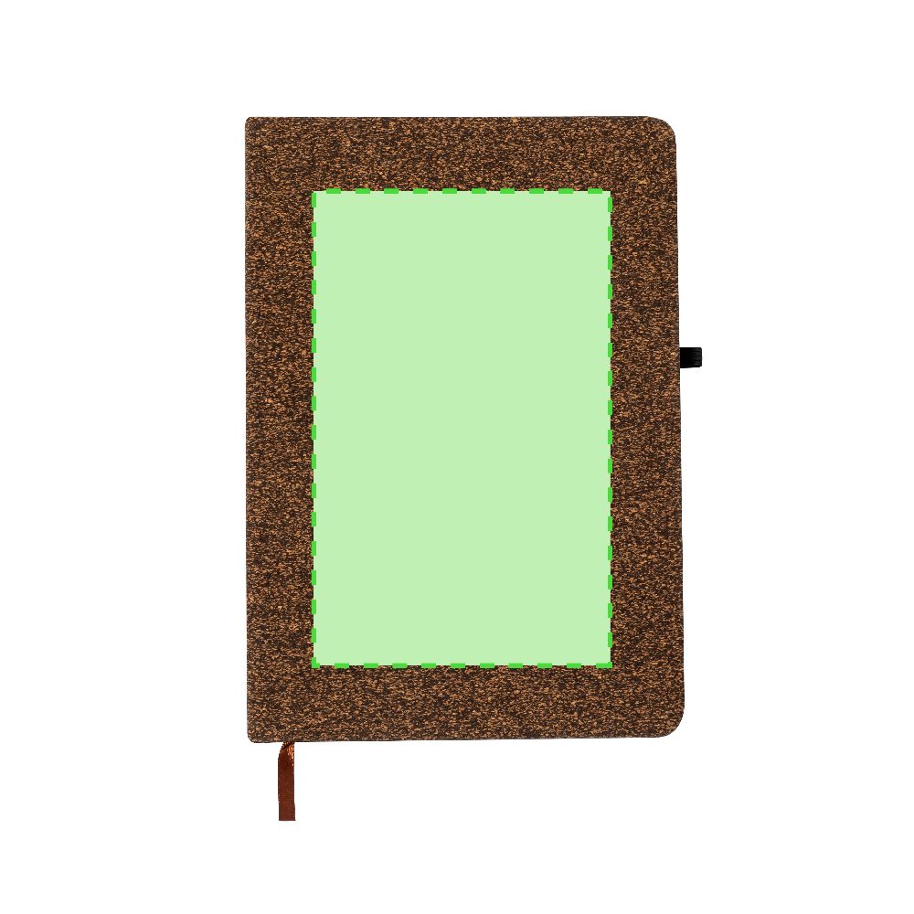 Branding diagram for Coffee fibre notebook Glampex – Area 1