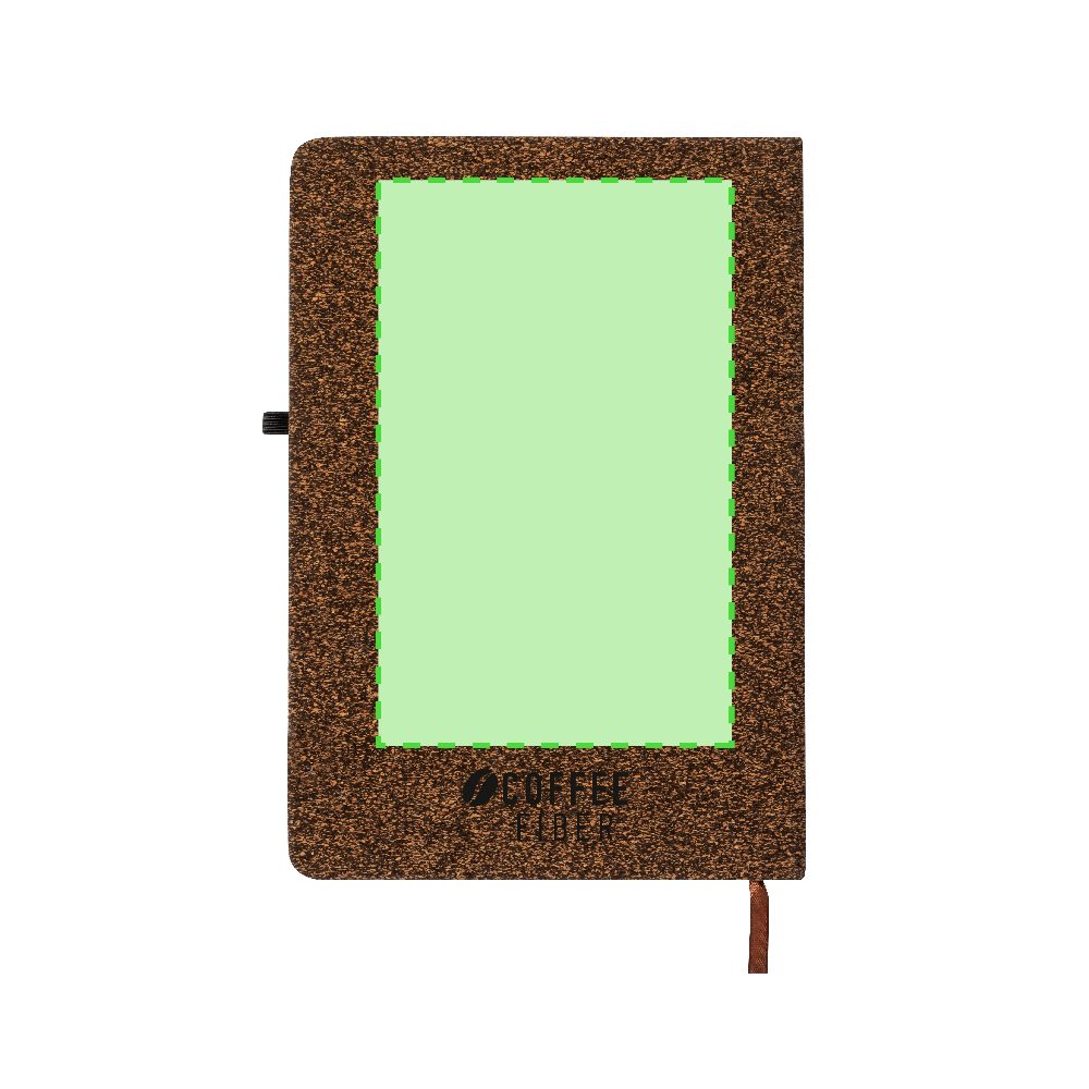 Branding diagram for Coffee fibre notebook Glampex – Area 2