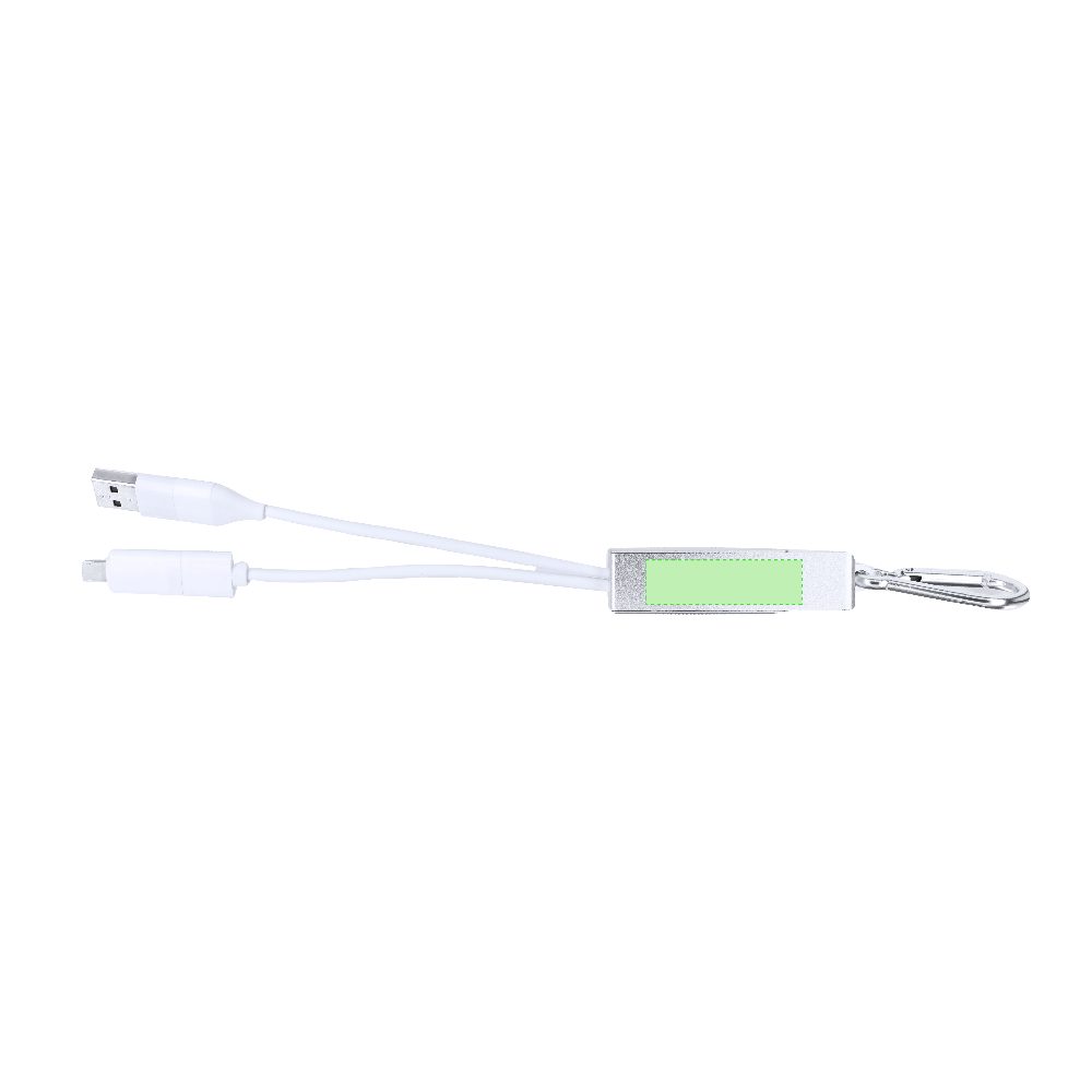Branding diagram for USB Hub with wireless charging station made of recycled aluminium Leony – Area 1