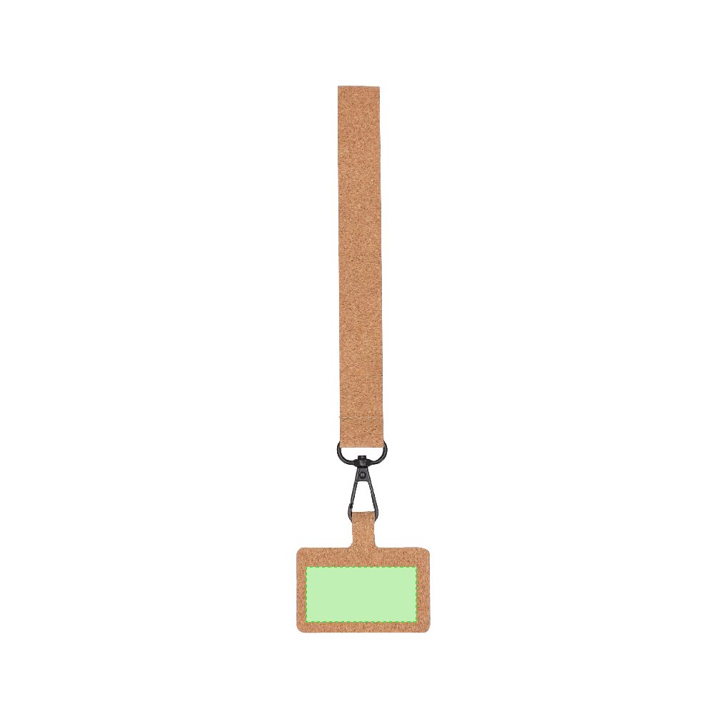 Branding diagram for Cell phone hand strap made of cork Naomix – Area 1