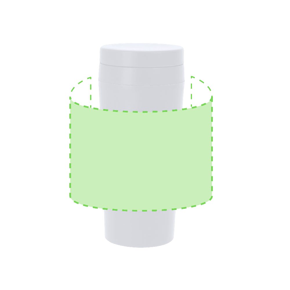 Branding diagram for Thermal beakers 320 ml Redar – Area 1