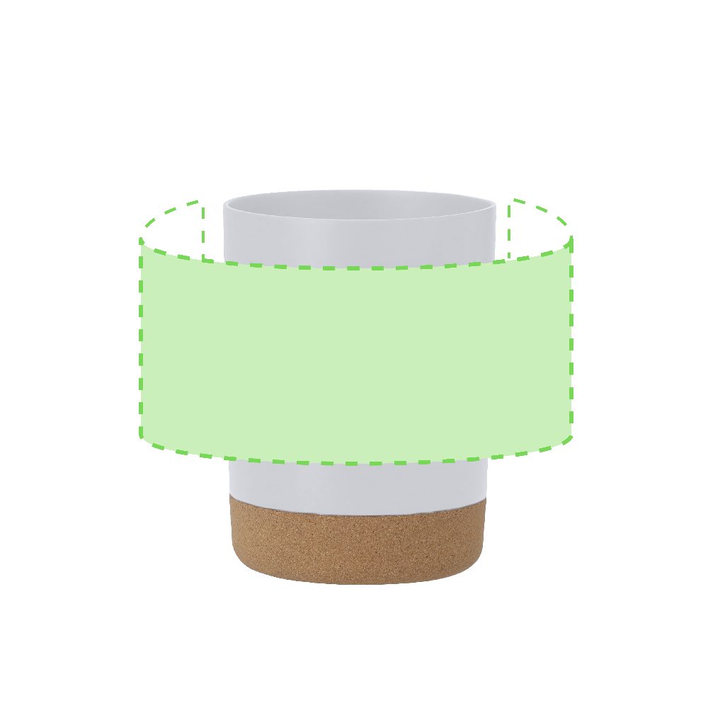 Branding diagram for cup 400 ml Jurgen – Area 1