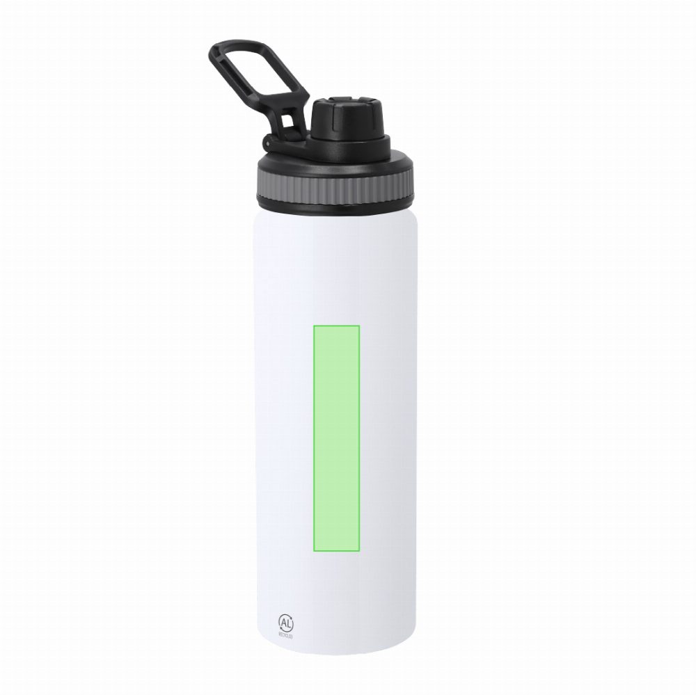 Branding diagram for Recycled aluminium drinking bottle, 800 ml Fouler – Area 2