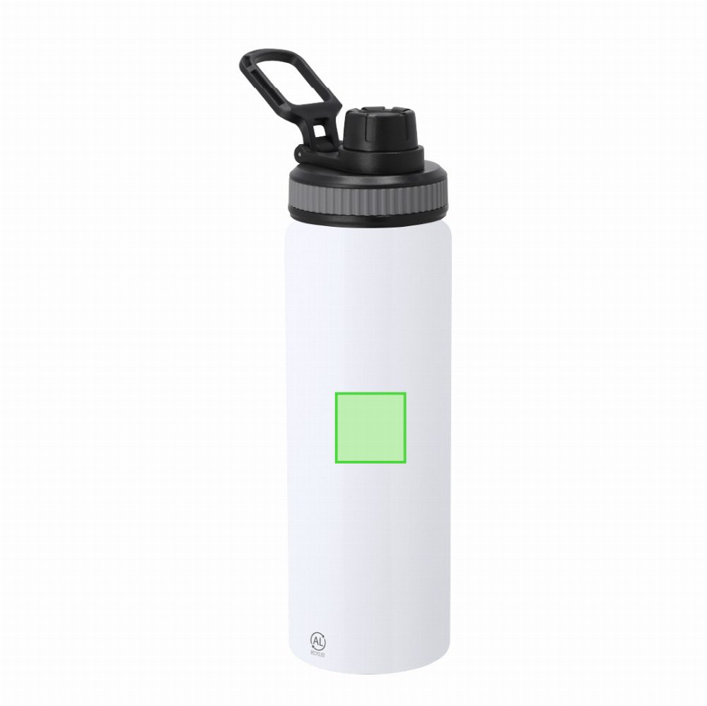 Branding diagram for Recycled aluminium drinking bottle, 800 ml Fouler – Area 4