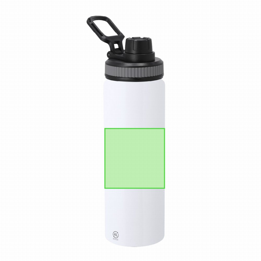 Branding diagram for Recycled aluminium drinking bottle, 800 ml Fouler – Area 6