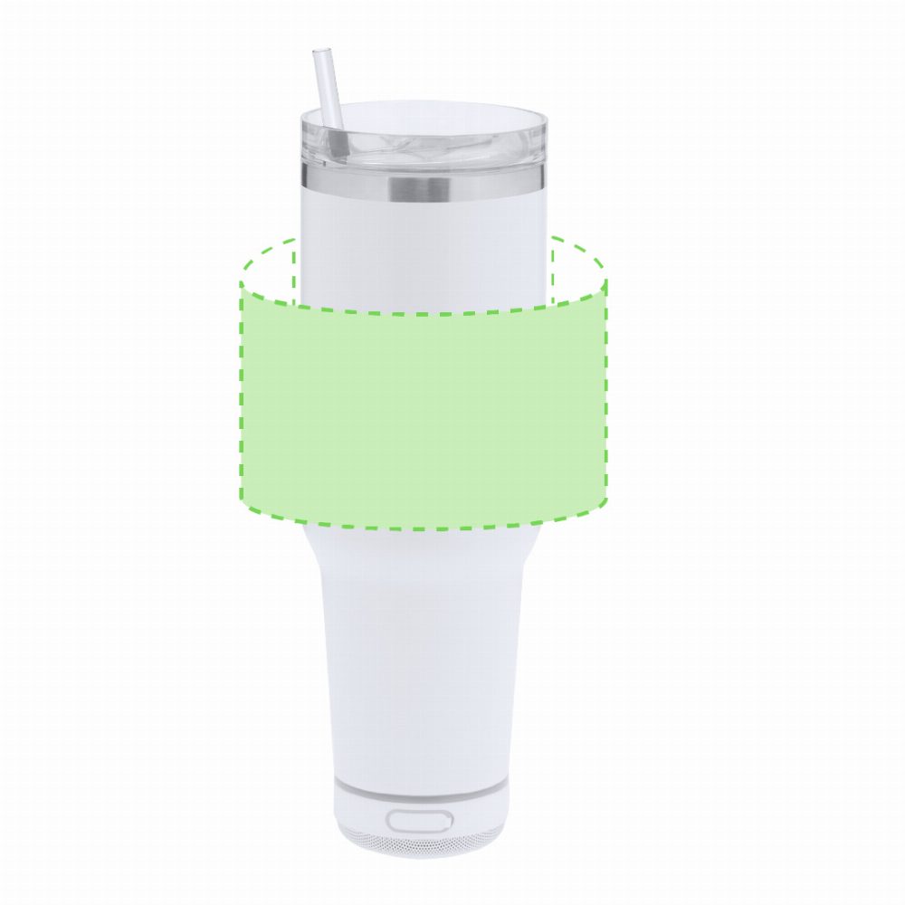 Branding diagram for Thermocup with Bluetooth speaker Tracir – Area 1
