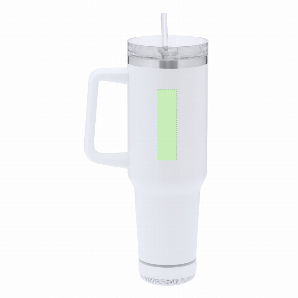 Druckskizze für Thermotasse mit Bluetooth Lautsprecher Tracir – Fläche 3