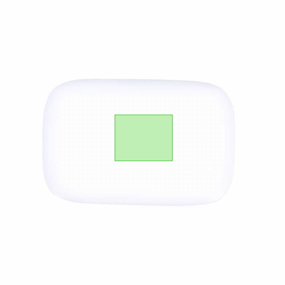 Branding diagram for Bluetooth headphones with Powerbank Haxel – Area 1