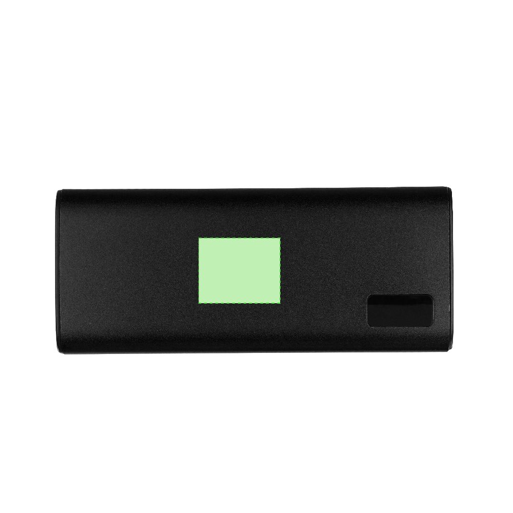 Branding diagram for Powerbank made from recycled aluminium, 10,000 mAh Hampton – Area 1