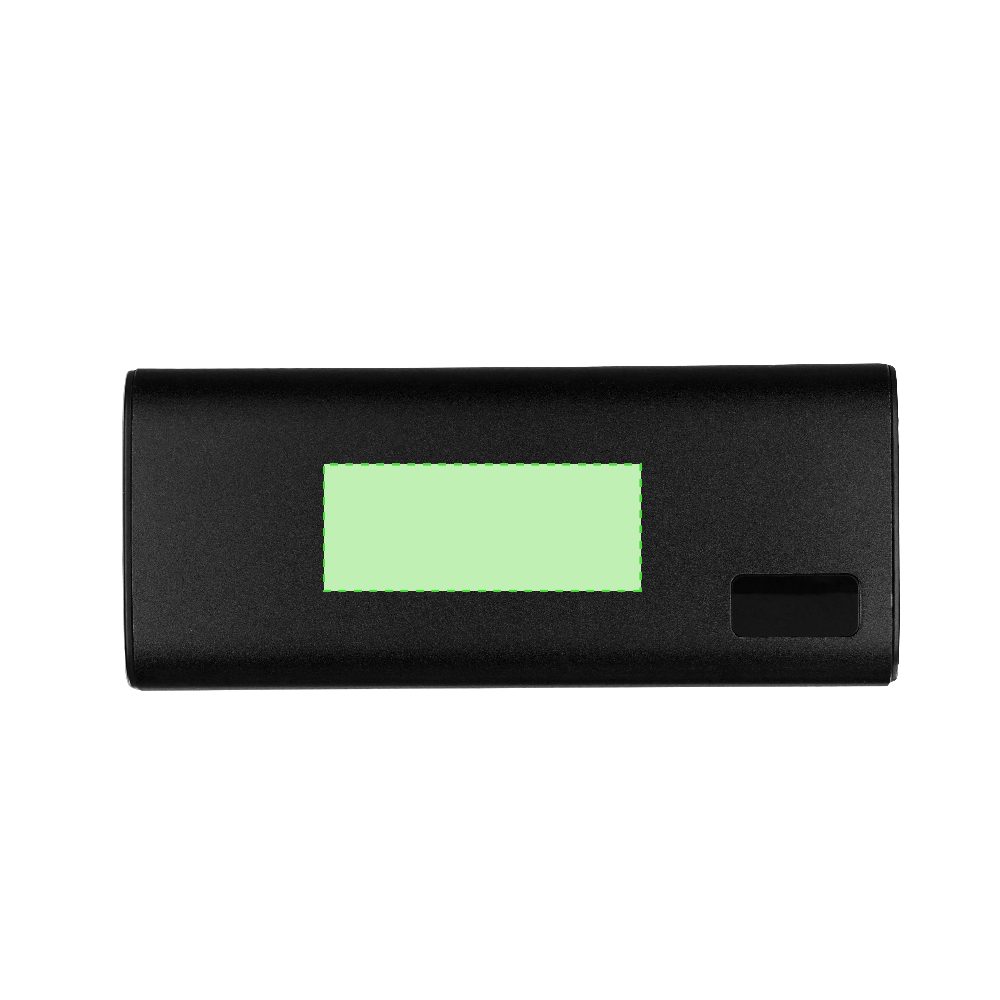 Branding diagram for Powerbank made from recycled aluminium, 10,000 mAh Hampton – Area 2