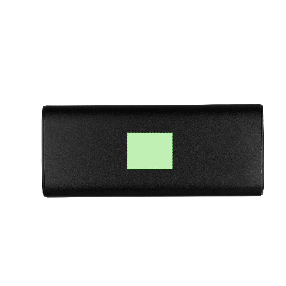 Branding diagram for Powerbank made from recycled aluminium, 10,000 mAh Hampton – Area 4