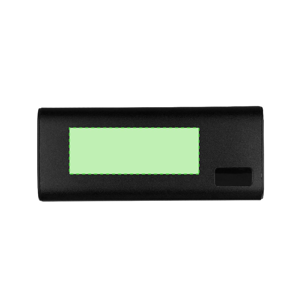 Druckskizze für Powerbank aus recyceltem Aluminium, 10.000 mAh Hampton – Fläche 3