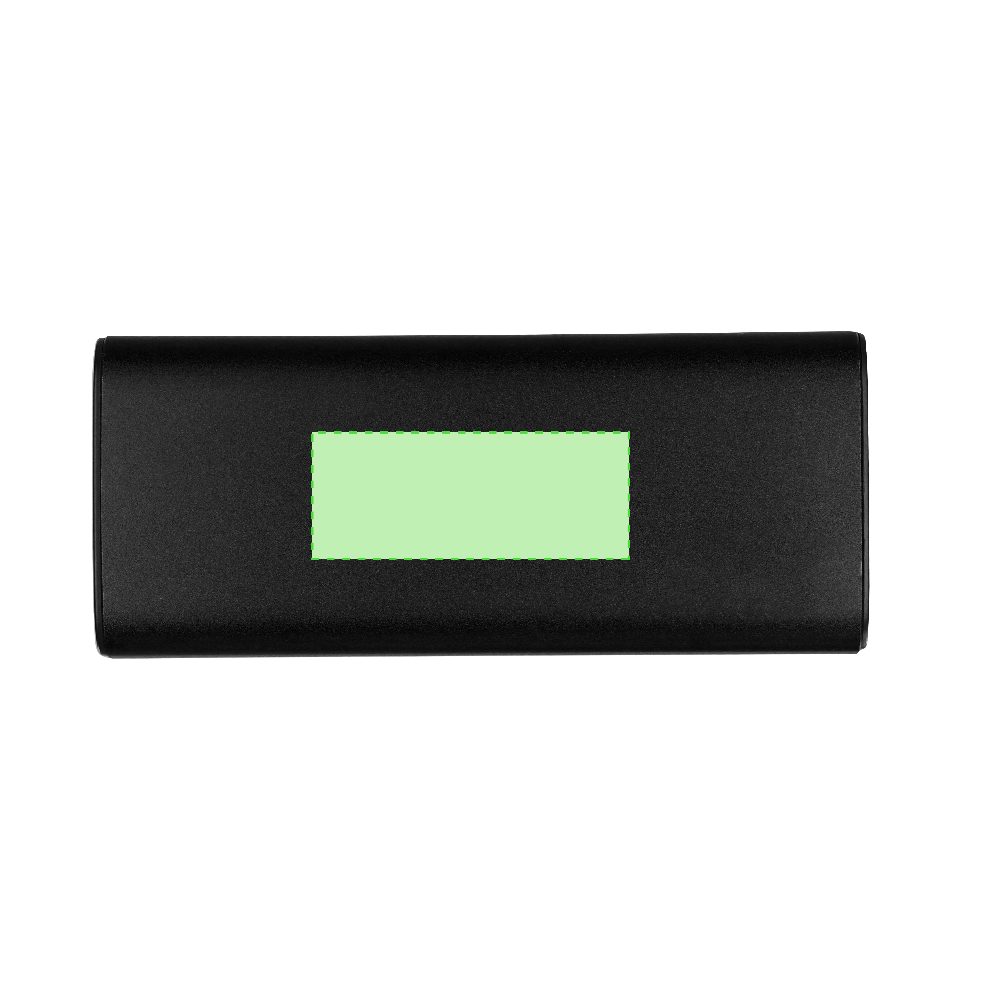 Druckskizze für Powerbank aus recyceltem Aluminium, 10.000 mAh Hampton – Fläche 5