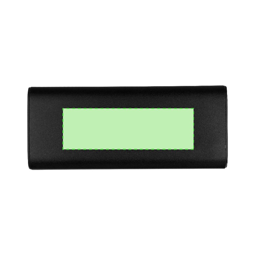 Druckskizze für Powerbank aus recyceltem Aluminium, 10.000 mAh Hampton – Fläche 6