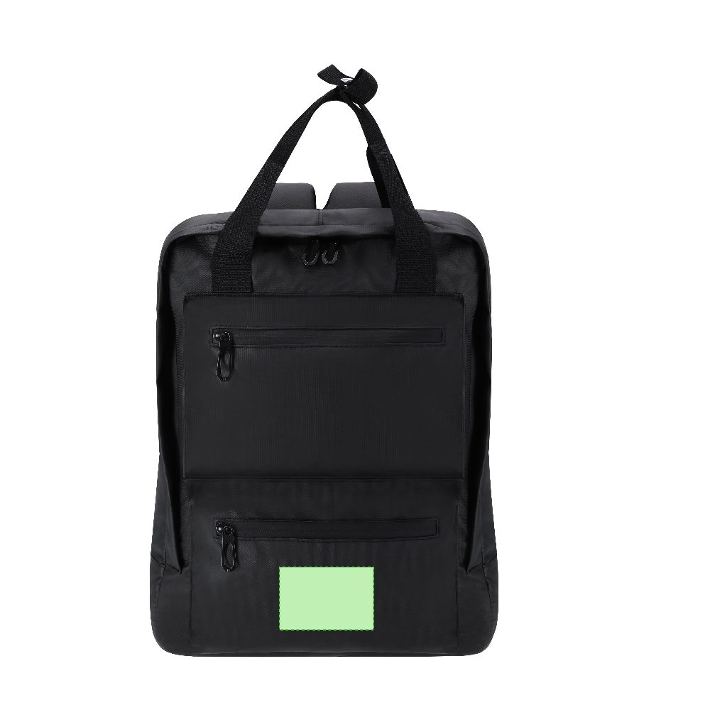 Branding diagram for Laptop backpack made of artificial leather, 15 inches Flipex – Area 2