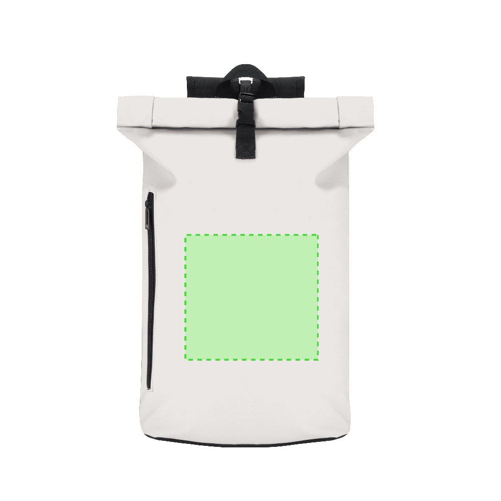 Branding diagram for Laptop backpack made of artificial leather, 15 inches Betrix – Area 1