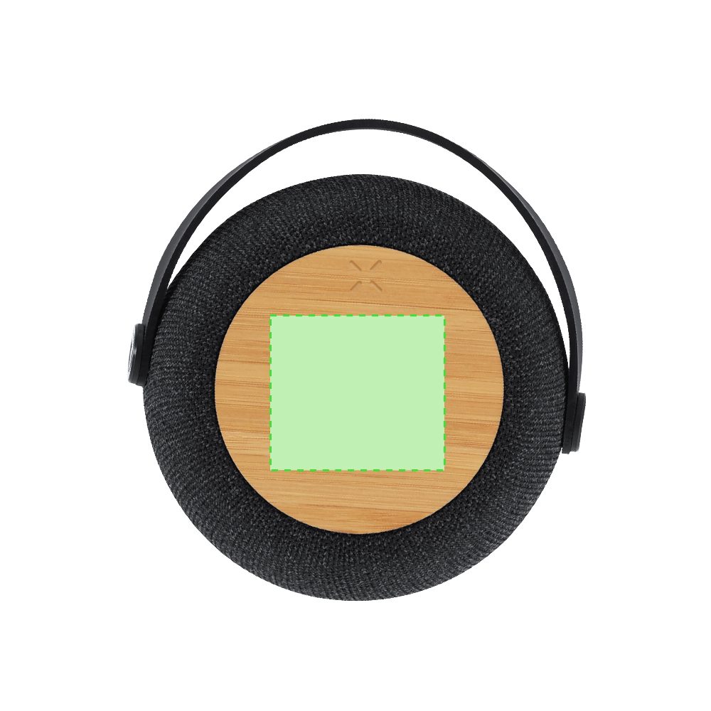 Branding diagram for Bluetooth speaker with wireless charging station 15 W Sprit – Area 1