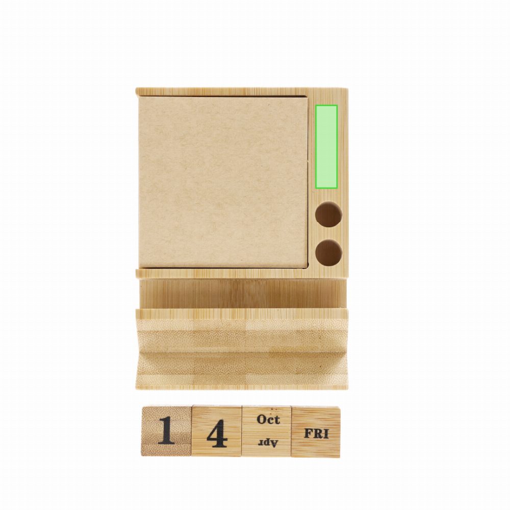Druckskizze für Zettelbox mit Dauerkalender aus Bambus Dex – Fläche 2
