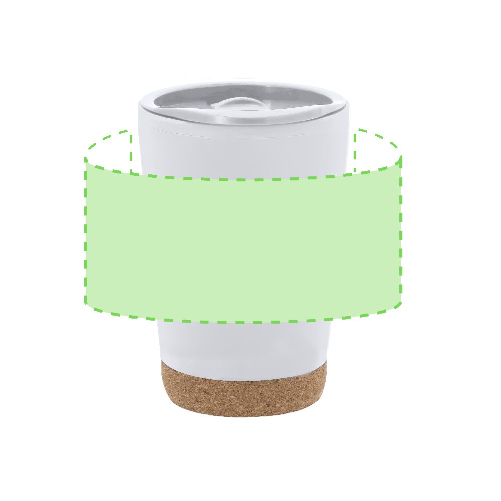 Branding diagram for Thermal cup 260 ml Doyle – Area 1
