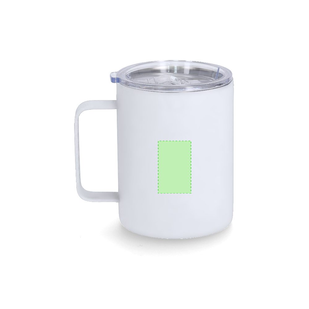 Branding diagram for Thermocup of stainless steel, 400 ml Adelax – Area 3