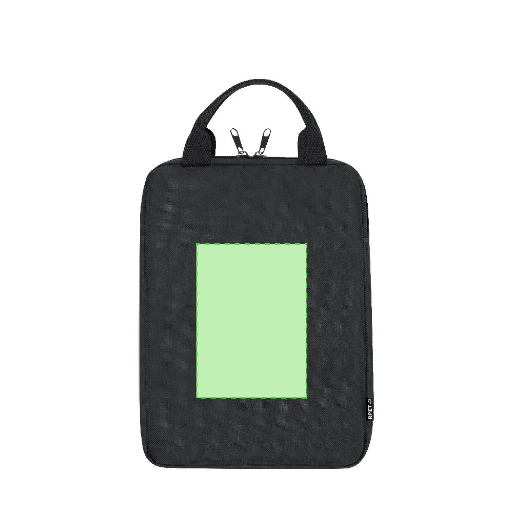 Branding diagram for Tablet bag from RPET Neizan – Area 1