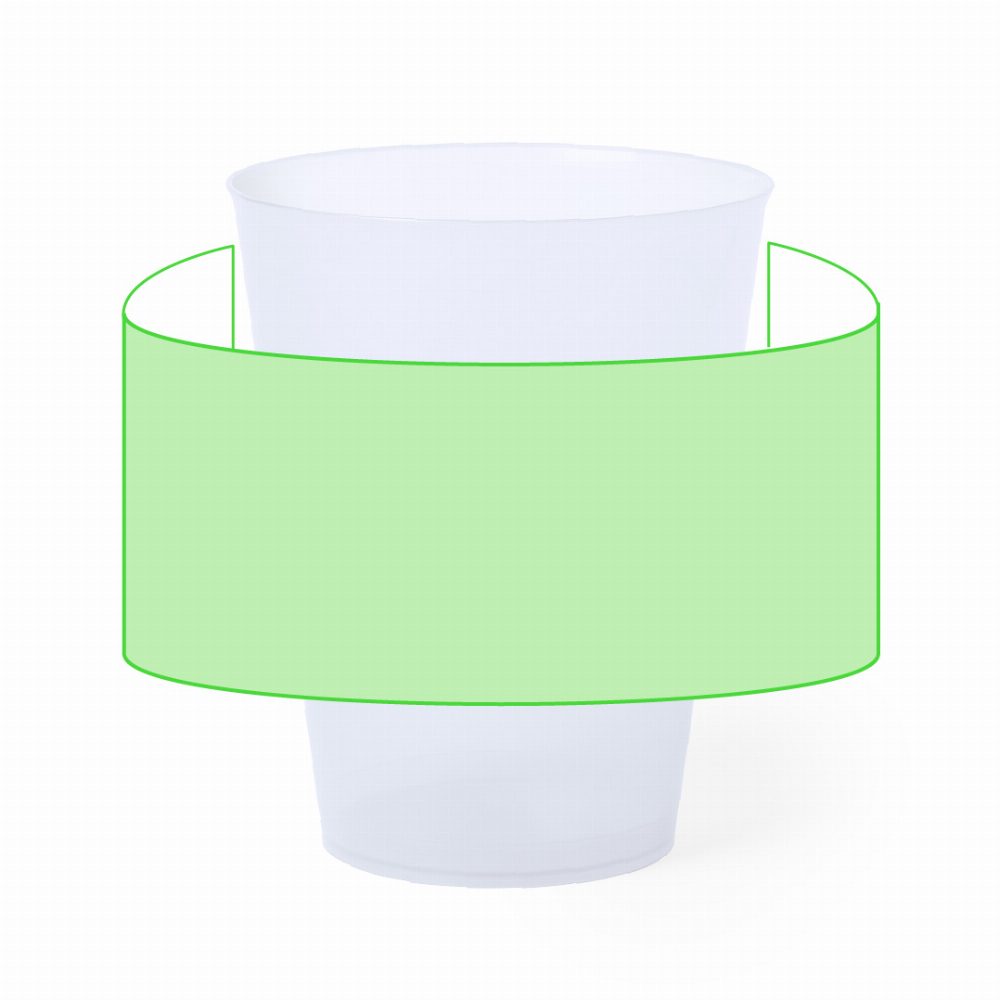 Branding diagram for Drinking cups Ginbert 500 ml – Area 1