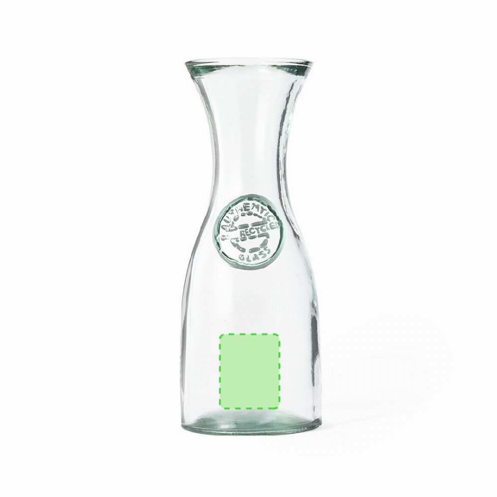 Druckskizze für Trinkflasche aus Glas, 800 ml Zaslet – Unten zentriert