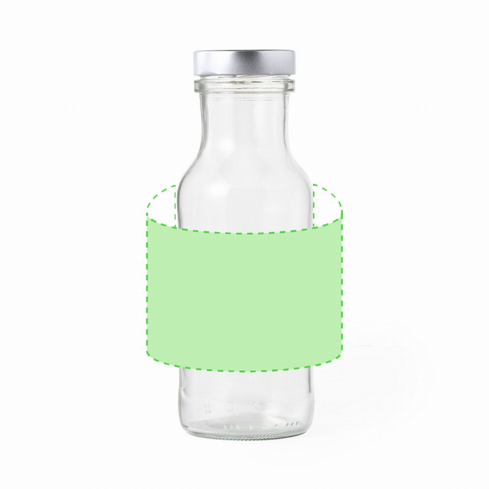 Branding diagram for Glass drinking bottle, 785 ml Dinsak – Around the body