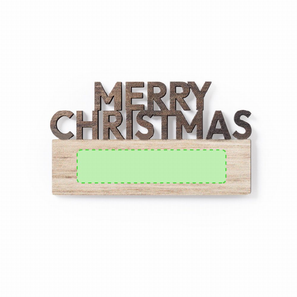 Branding diagram for Wooden Christmas Magnets Rivond – Central marking surface