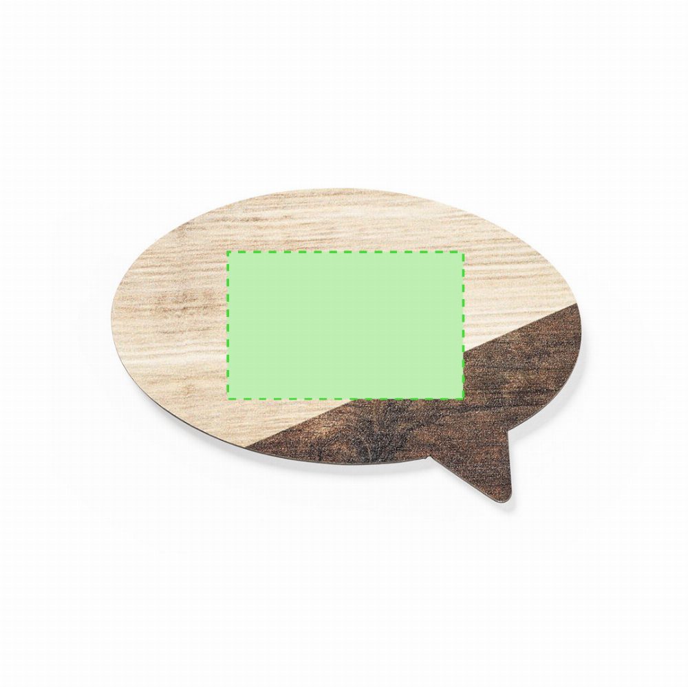 Druckskizze für Magnet aus Holz Talier – mittige Markierungsfläche