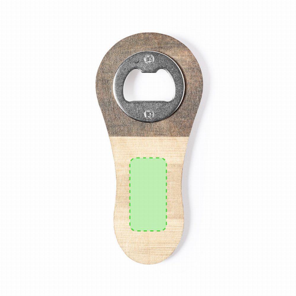 Branding diagram for Wooden bottle openers Samary – Side A, central