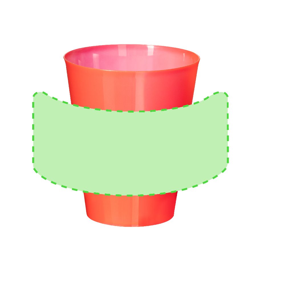 Branding diagram for Drinking cups Colorbert 500 ml – Area 1