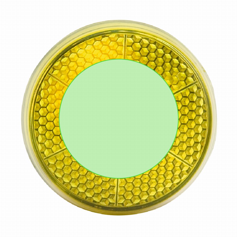 Druckskizze für LED Reflektorclip Flash – mittige Markierungsfläche