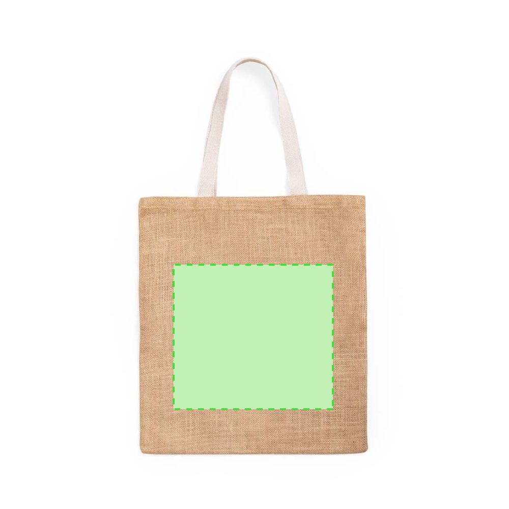 Branding diagram for Shopping bag of jute Dhar – Central marking surface