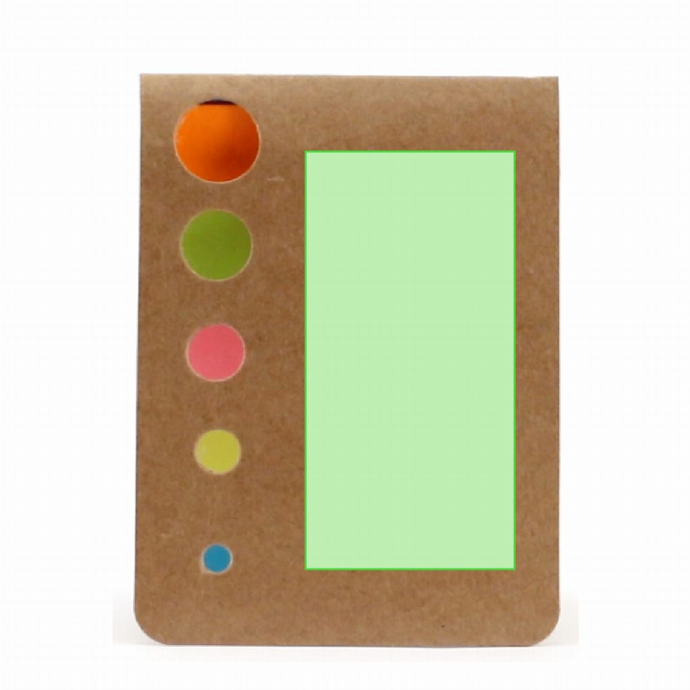 Branding diagram for Recycled cardboard notebook Zinko – In the main surface