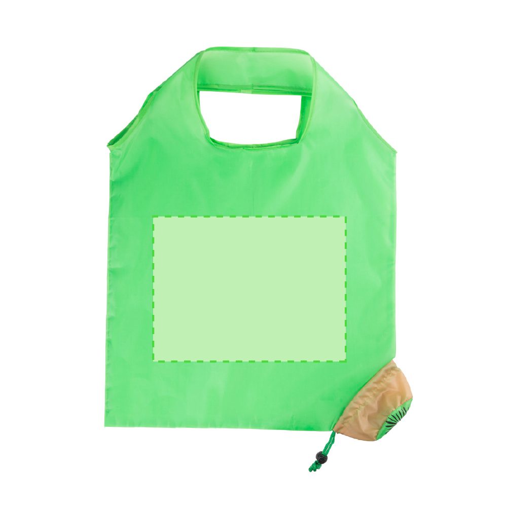 Branding diagram for Folding shopping bag Corni – Side A, central and unfolded