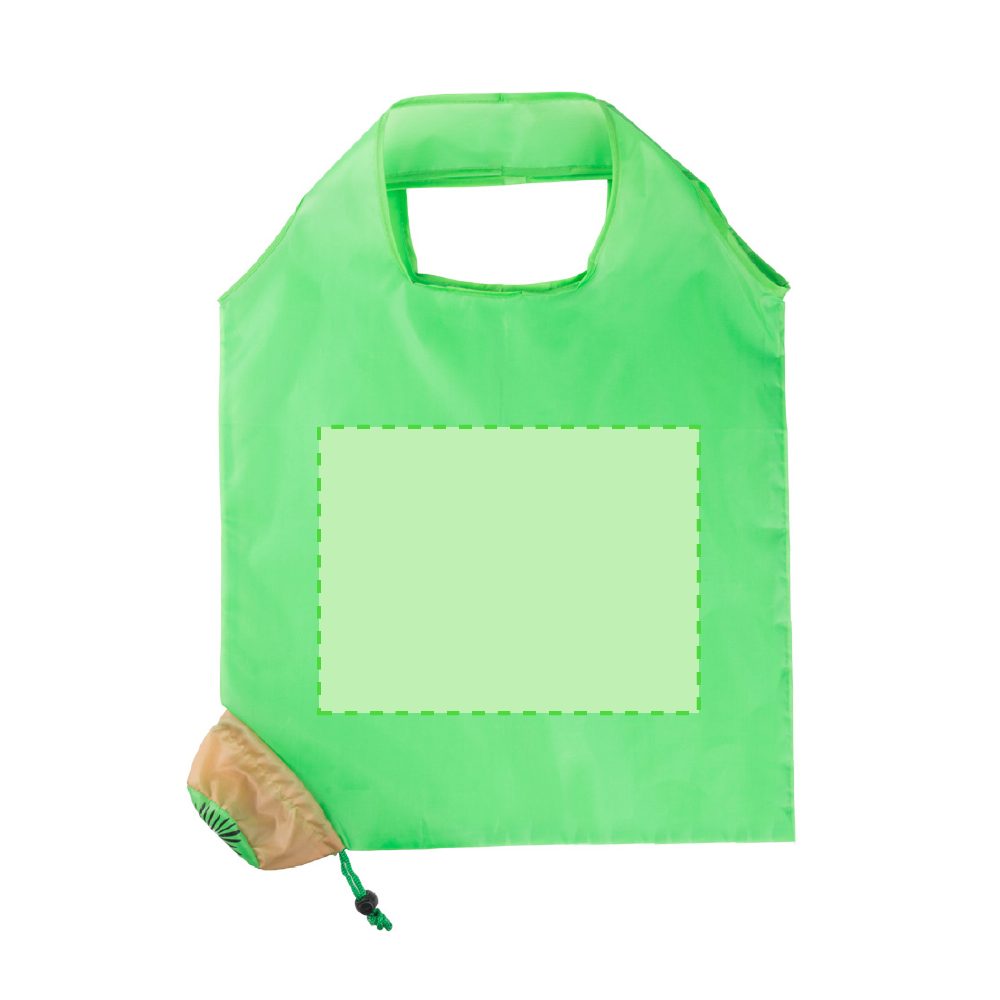Branding diagram for Folding shopping bag Corni – Side B, central and unfolded
