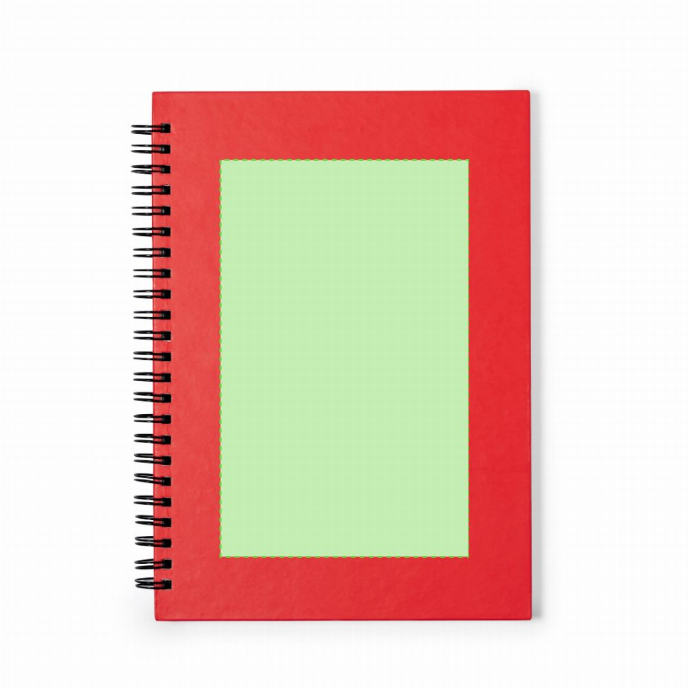 Branding diagram for Spiral notebook of recycled cardboard, lined Gulliver – Cover