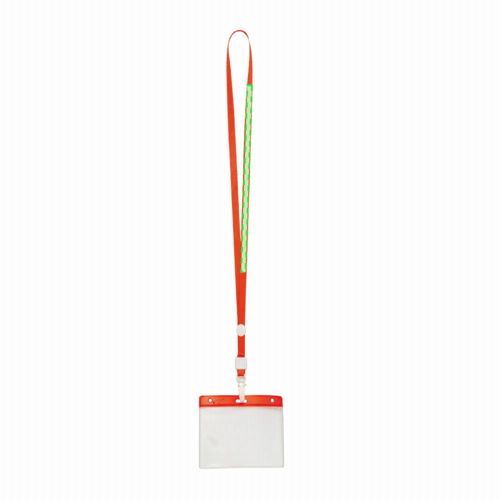Druckskizze für Lanyard mit Ausweishalter Maes – Am aussen Streifen