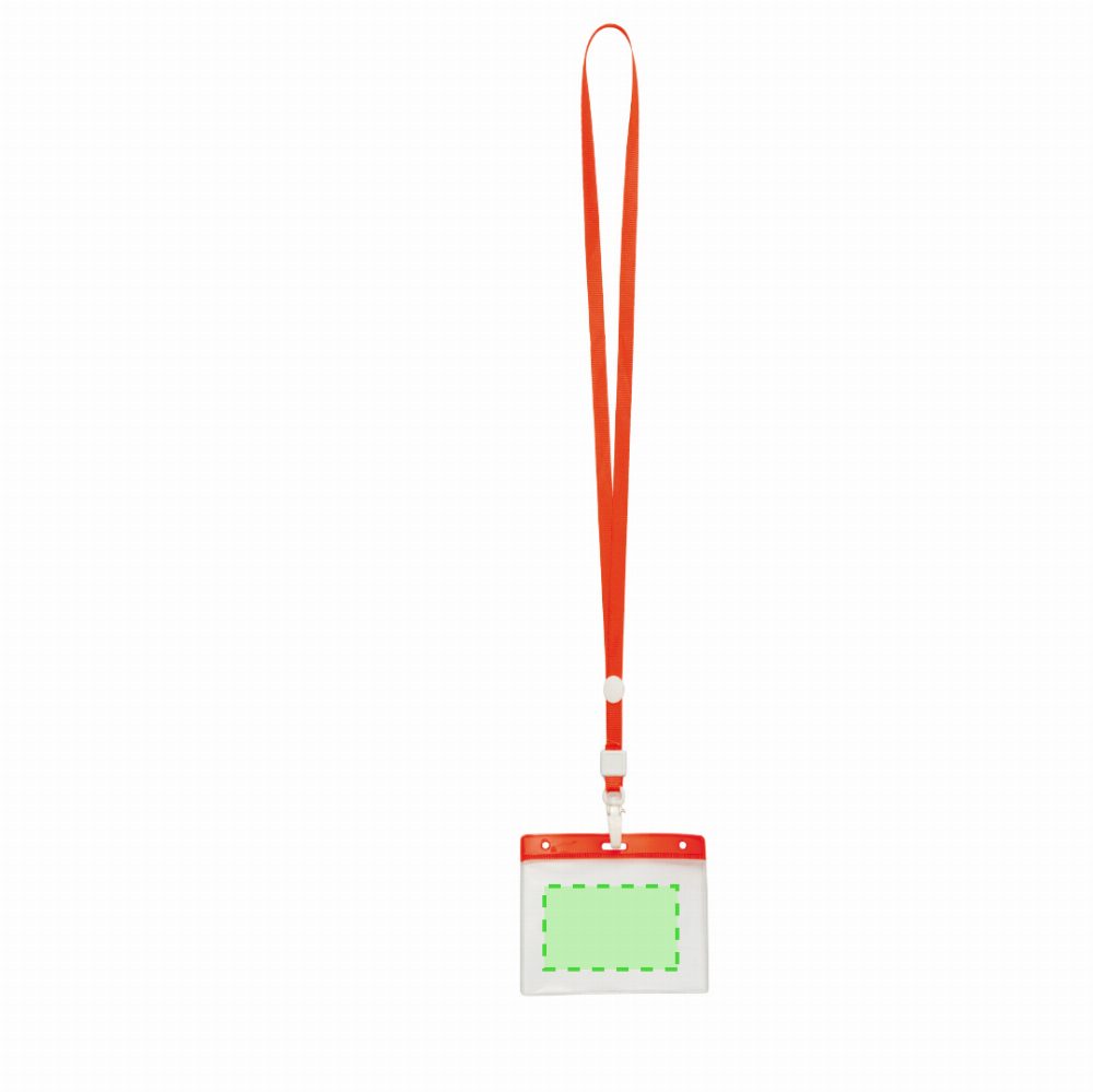 Branding diagram for Lanyard with ID holder Maes – In the ID card
