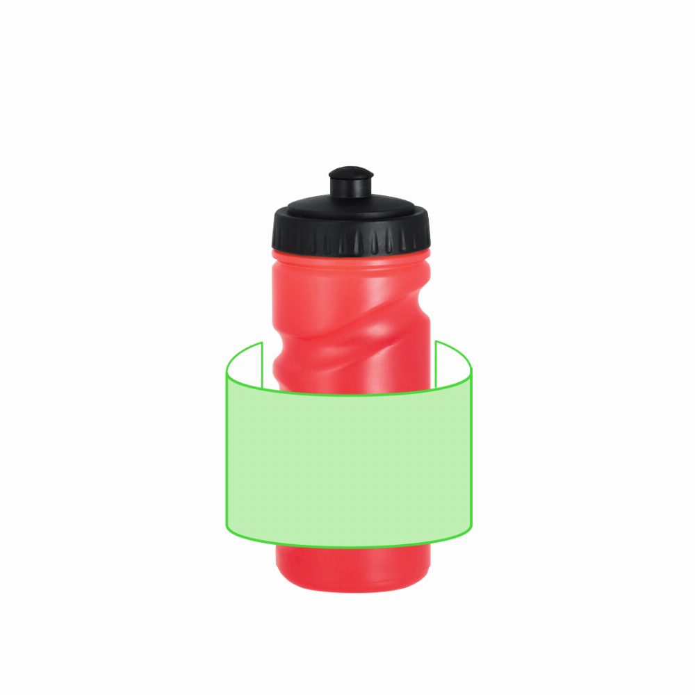 Branding diagram for Drinking bottle 500 ml Iskan – Around the body