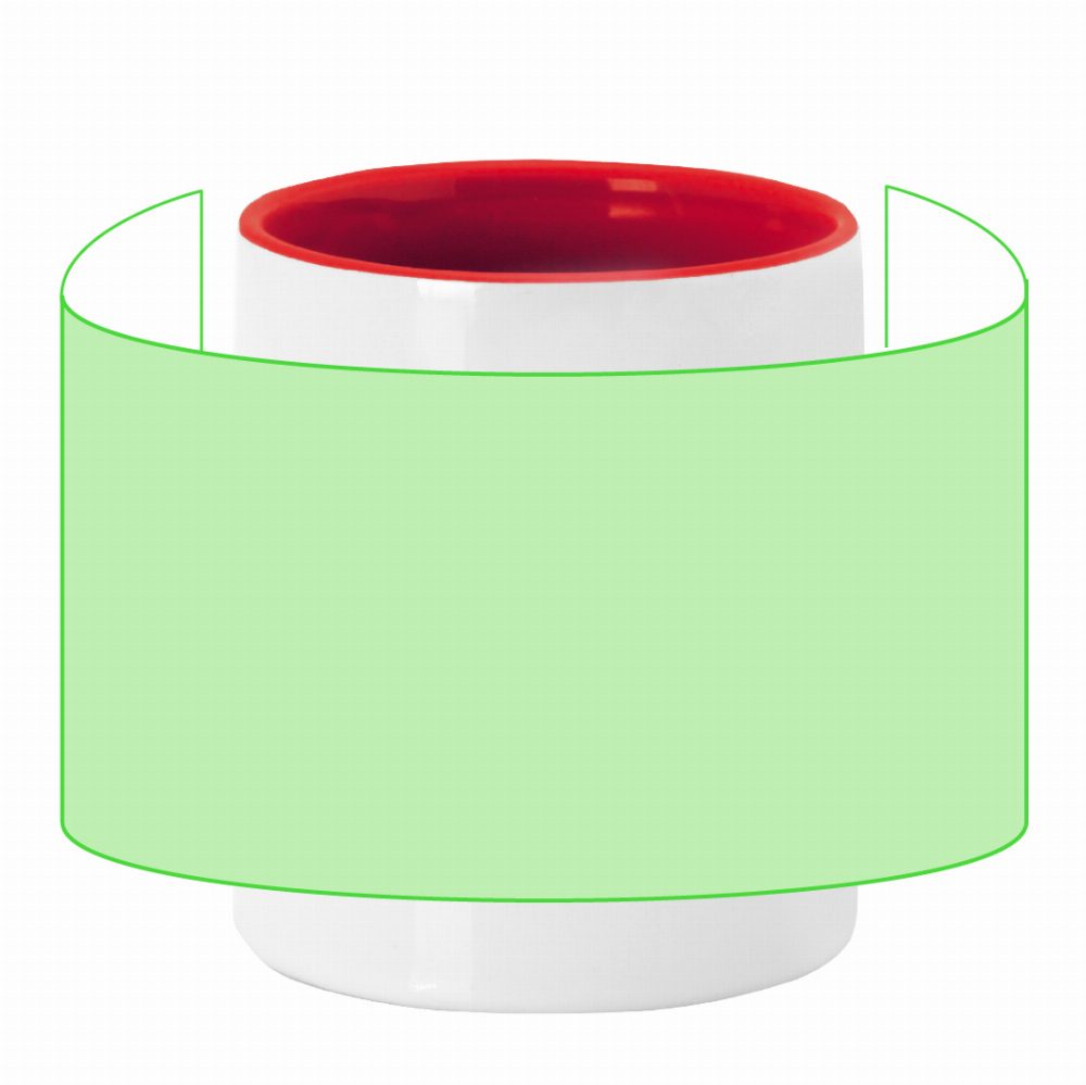 Branding diagram for Ceramic cup for sublimation, 350 ml Harnet – Around the Cup